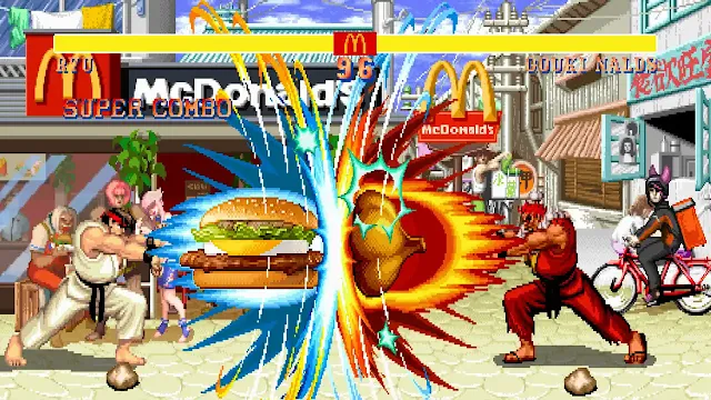 mcdonald's street fighter burgers