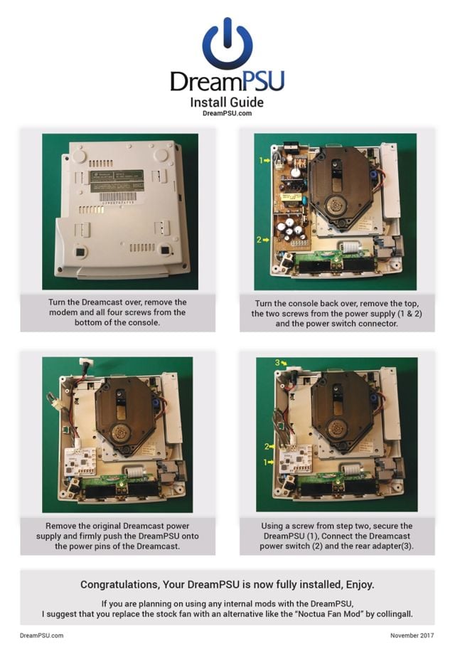 instalacion DreamPSU