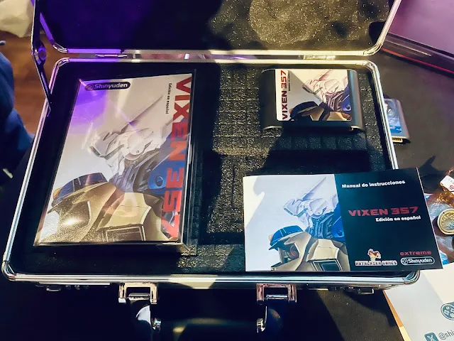 presentacion maqueta vixen 357 de shinyuden para la megadrive en evento fnac