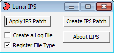 lunar ips parcheador de archivos IPS a las ROMS de SNES, Megadrive, NES etc