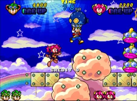 Gameplay de Clockwork Aquario arcade clásico 2D