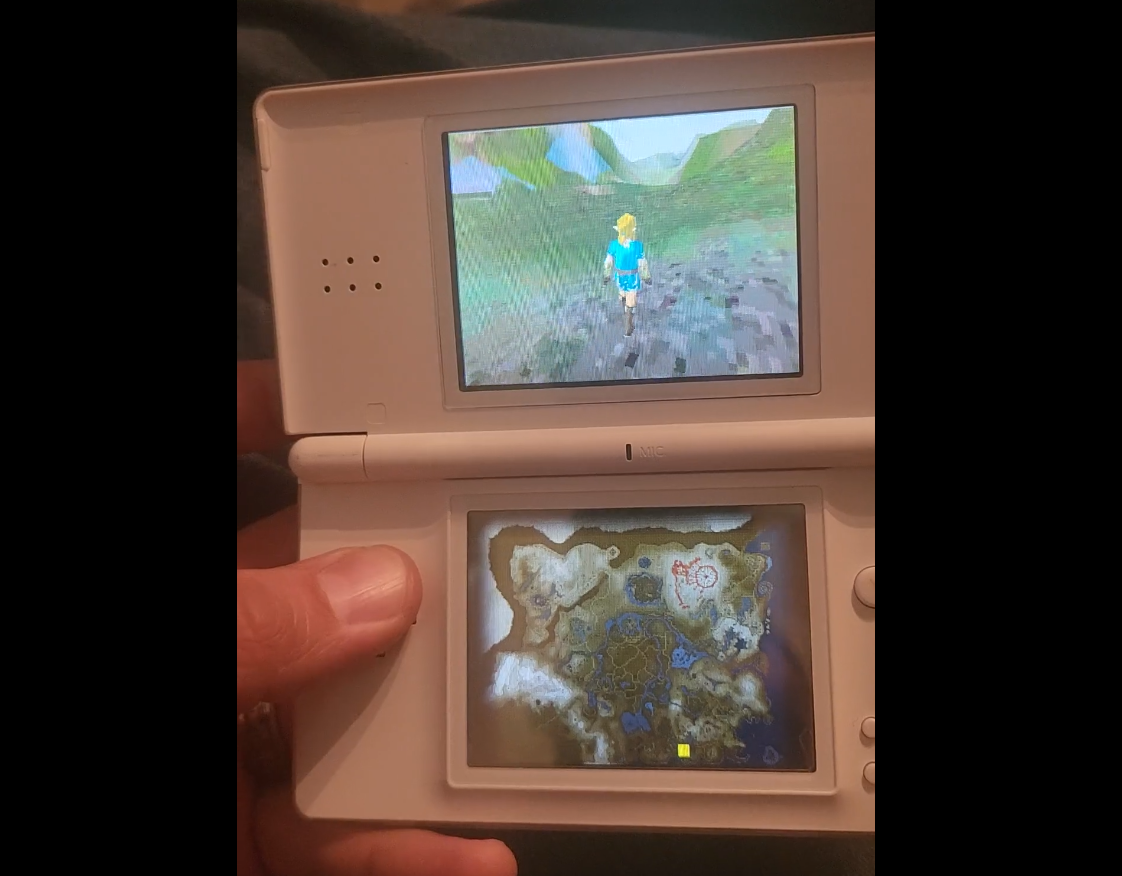 aparece ROM con demake de zelda breath of the wild para la Nintendo DS en flashcard de aliexpress