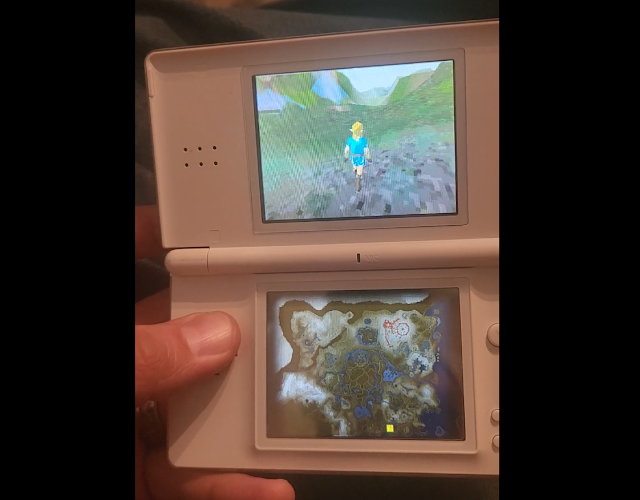 aparece ROM con demake de zelda breath of the wild para la Nintendo DS en flashcard de aliexpress