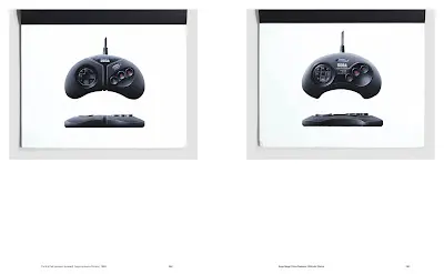 Bocetos de mandos de Mega Drive con diseño redondeado