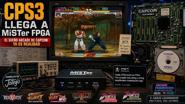 JTCPS3: Street Fighter III llega a MiSTer FPGA