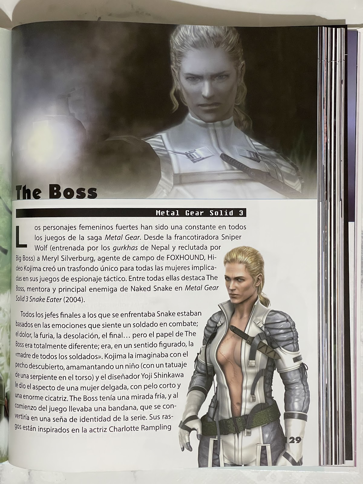 the boss metal gear solid 3 ilustración libro guerreras y princesas: heroínas de los videojuegos