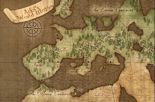 Mapa Ys saga