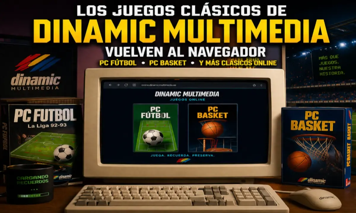 Juegos clásicos de Dinamic Multimedia como PC Fútbol y PC Basket