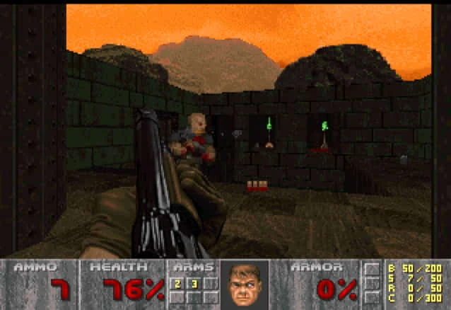 pantalla de DOOM CD32X Fusion para megadrive