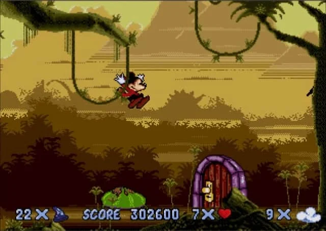 pantalla fantasia juego disney mickey mouse megadrive