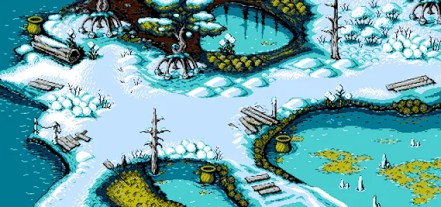 Escenario Snowy Swamp former dawn