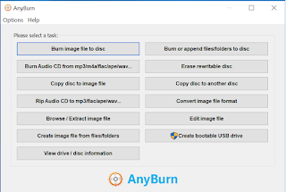 vista general del programa anyburn