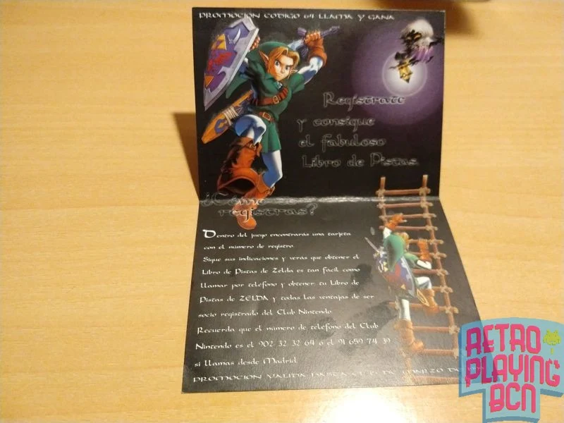 Tarjeta promoción Club Nintendo Zelda Ocarina of Time