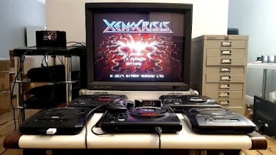 Xenocrisis funcionando en una megadrive Megadrive con xeno crisis funcionando
