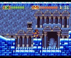 Castillo de Petrolith del juego skyblazer de snes