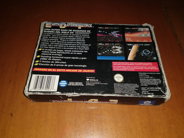 earth defense force snes caja mal estado