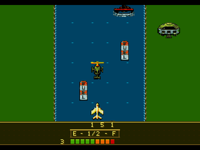 River Raid port megadrive pantalla de la versión Remaster