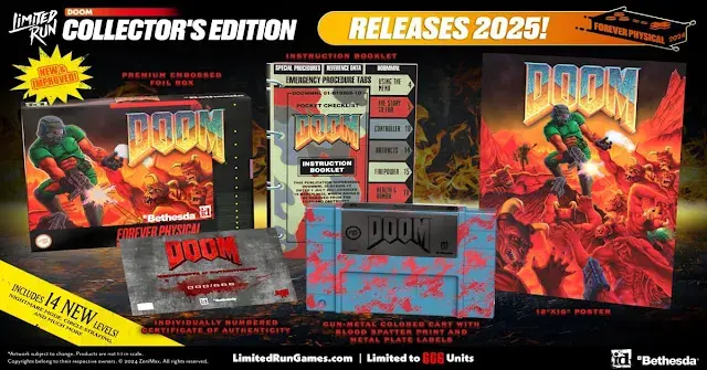 lanzamiento anunciado DOOM para Super Nintendo por beteshda y Limited Run en 2025