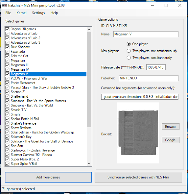 hakchi2 nes mini snes mini