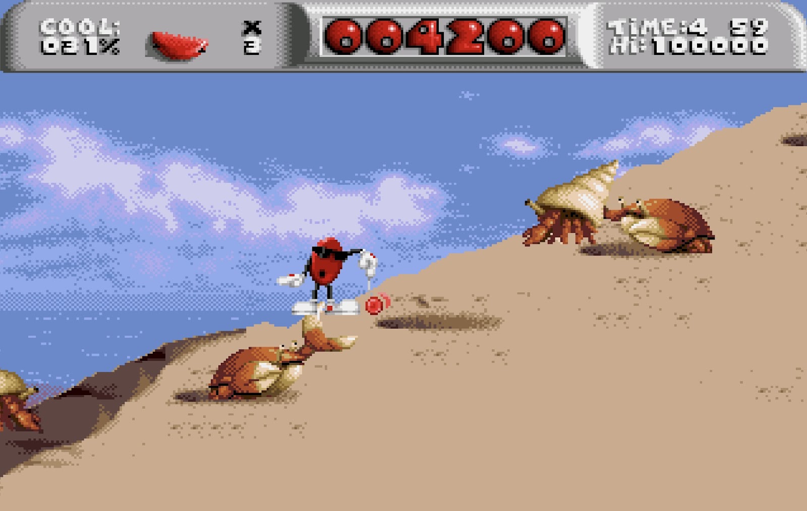 pantalla cool spot megadrive