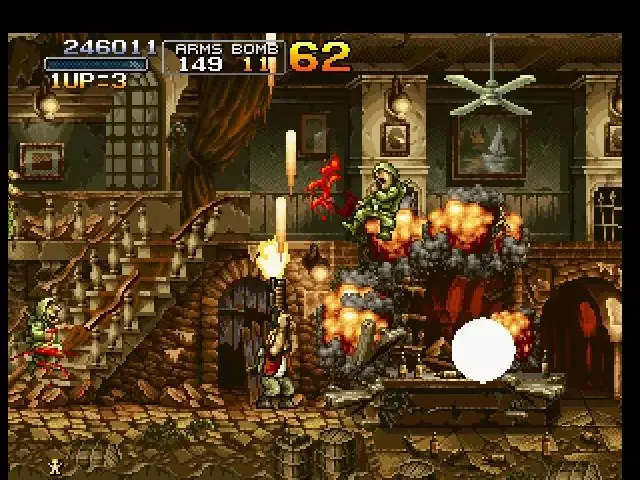 metal slug destruccion de escenarios en tiempo real