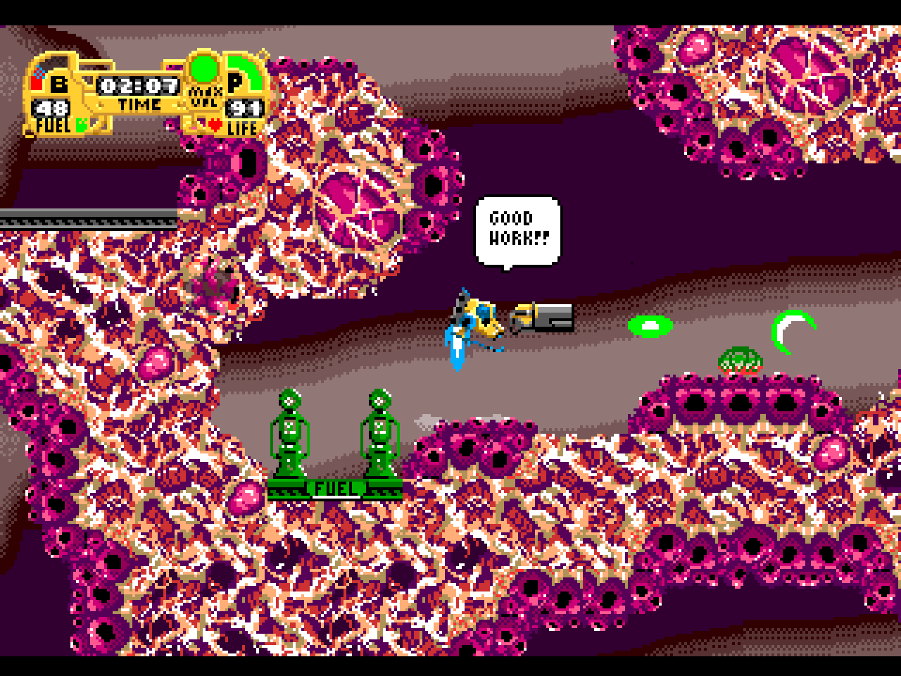 Captura de Coloco DX para SEGA Mega Drive con gameplay retro de rescates espaciales