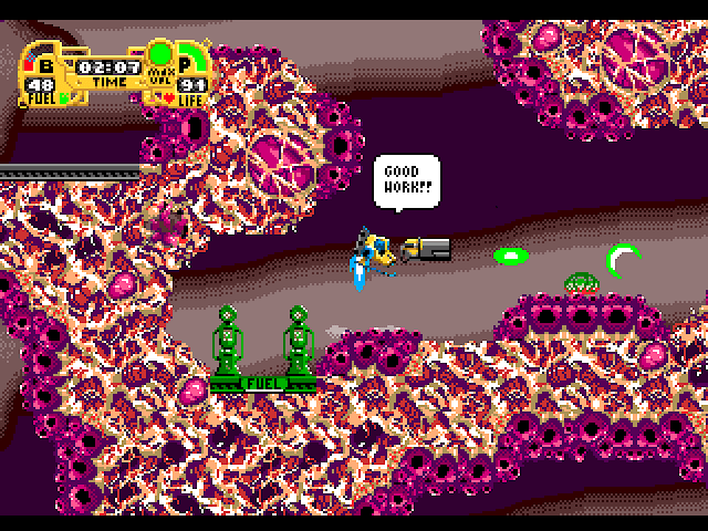 Captura de Coloco DX para SEGA Mega Drive con gameplay retro de rescates espaciales