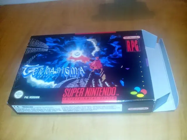 caja repro juego terranigma snes