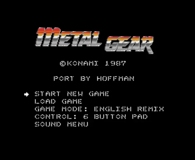 metal gear msx2 conversion sega megadrive
