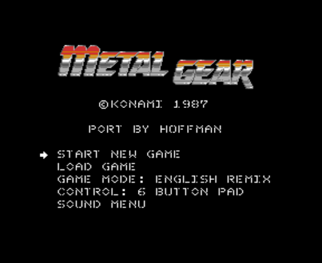 metal gear msx2 conversion sega megadrive