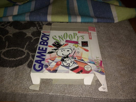 caja planchada snoopy game boy