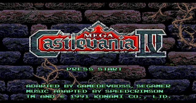 rom mega castlevania iv demo disponible