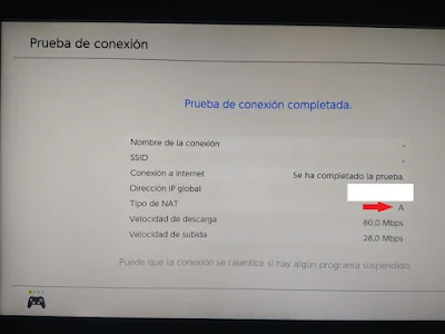 prueba conexion nat a nintendo switch