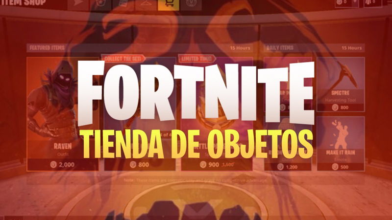Vista de los objetos disponibles hoy en la tienda de Fortnite, incluyendo skins y packs exclusivos