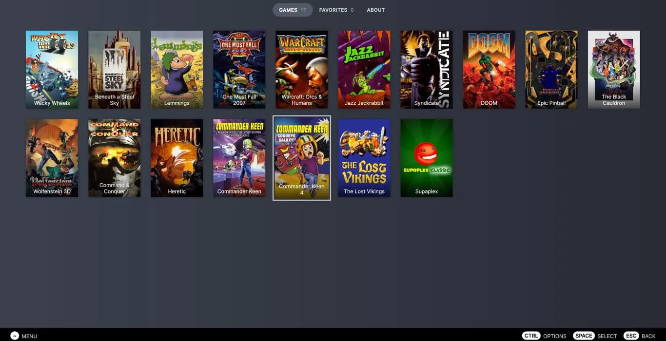 DOS_deck: el catálogo tipo Netflix de juegos clásicos de MS-DOS