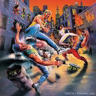 portada ilustración del clásico beat'em up de megadrive streets of rage