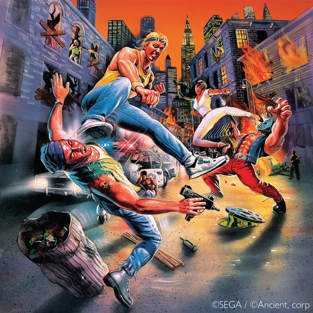 portada ilustración del clásico beat'em up de megadrive streets of rage