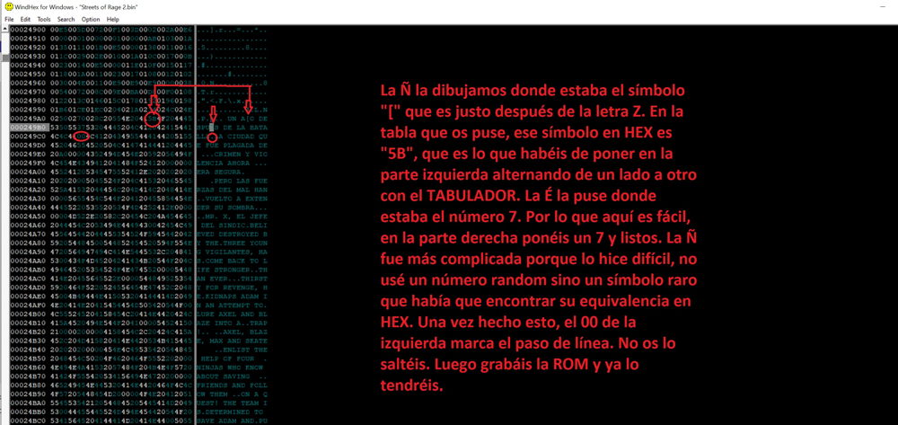 añadiendo la fuente en el winhex32