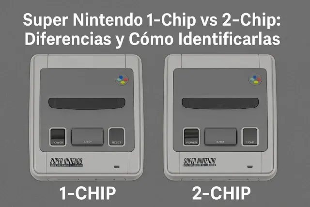 guia para identificar la super nintendo 1 chip y la super nintendo 2 chip