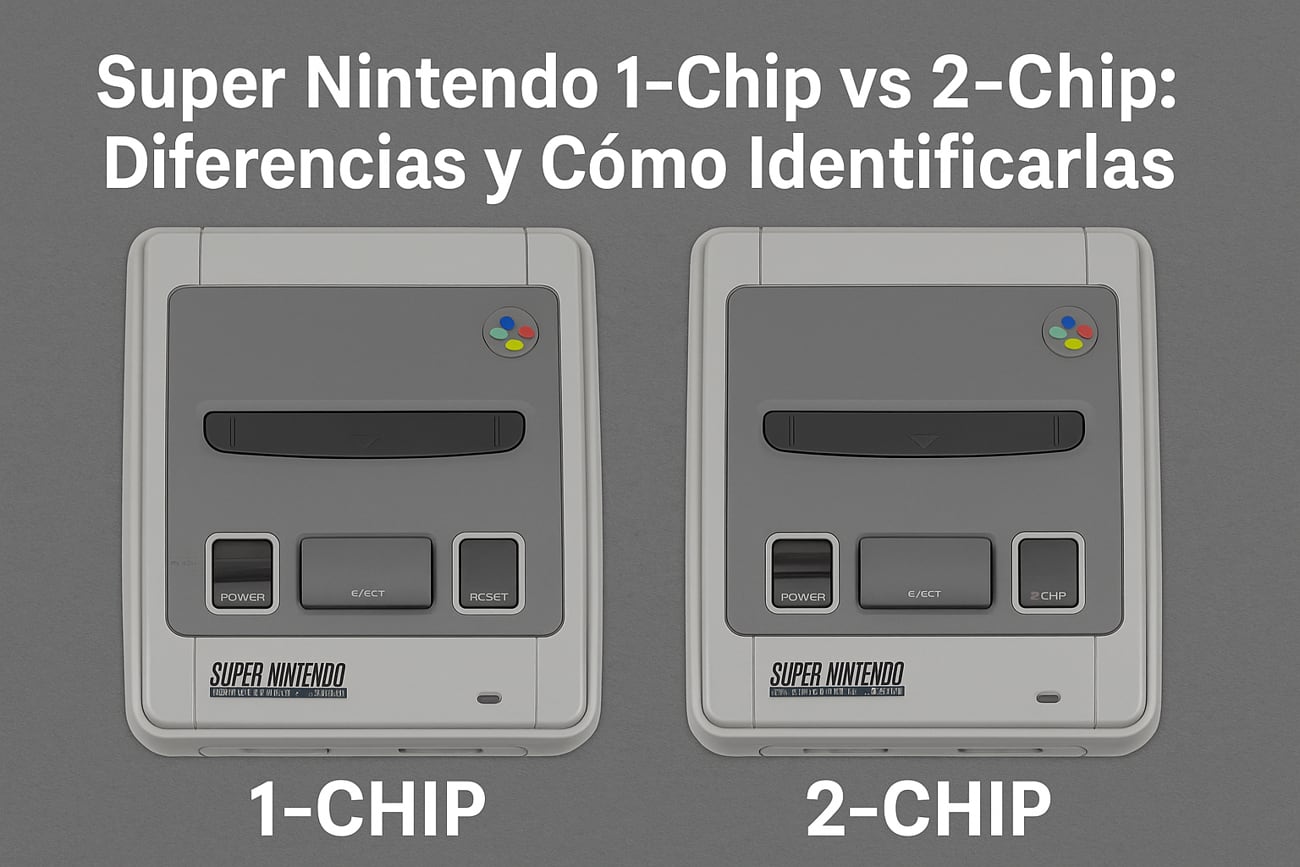 guia para identificar la super nintendo 1 chip y la super nintendo 2 chip