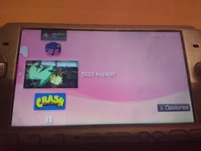 PSP modelo 3004 slim con xploit ChickHEN 2 instalado