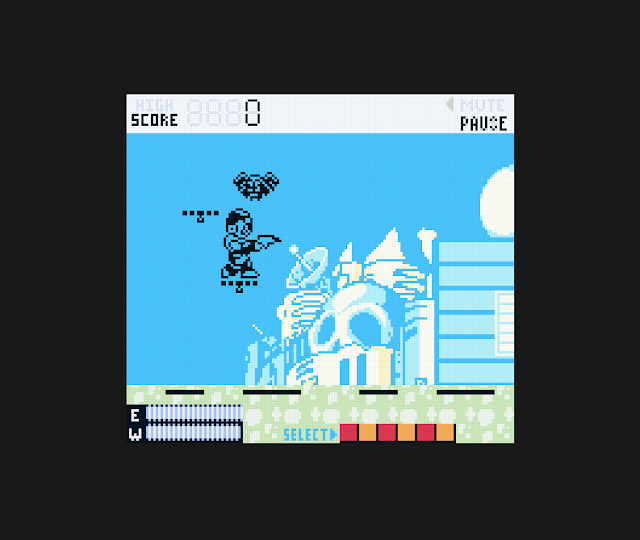 captura de pantalla del port megaman 2 LCD Tiger para la Gameboy color