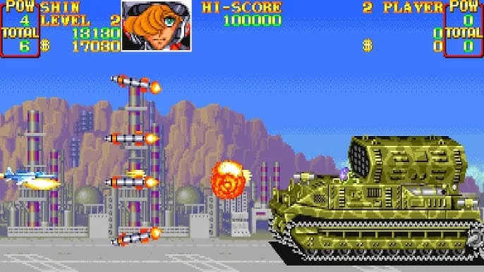 un squadron / area88 juego shoot'em up de capcom para arcade y super nintendo