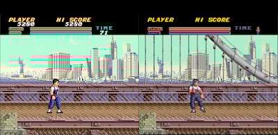 Comparativa VIGILANTE versión PC Engine con futuro port Sega Megadrive