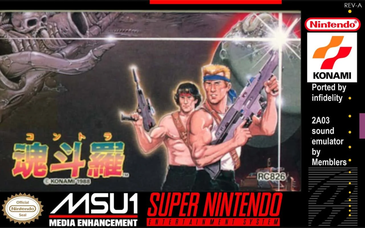 contra snes msu-1 infidelity port romhack