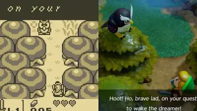 zelda link's awakening remake y original game boy