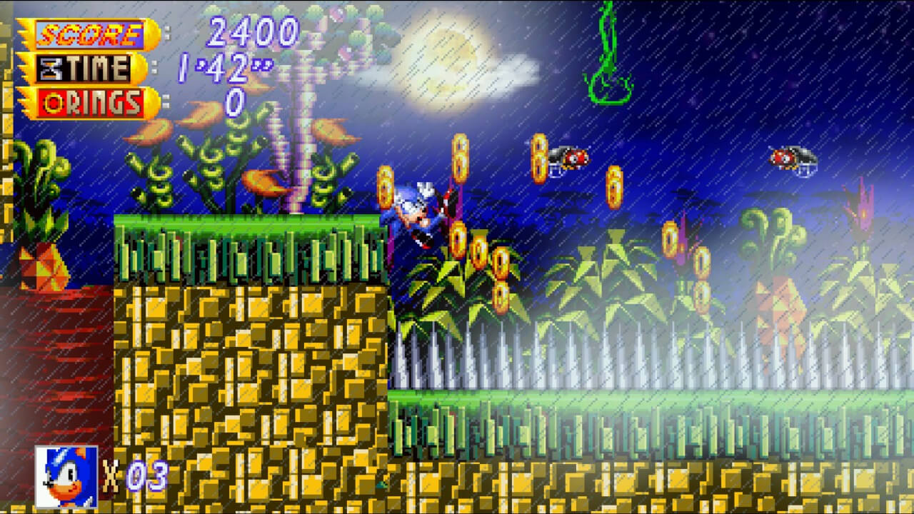 Imagen pantalla Rainy Savannah del juego Sonic ultrasaturn juego fan creado por el evento sage 2024