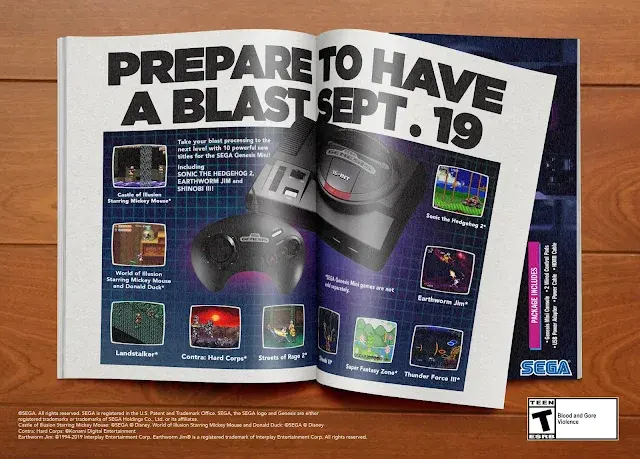 Publicidad retro de Blast Processing de SEGA