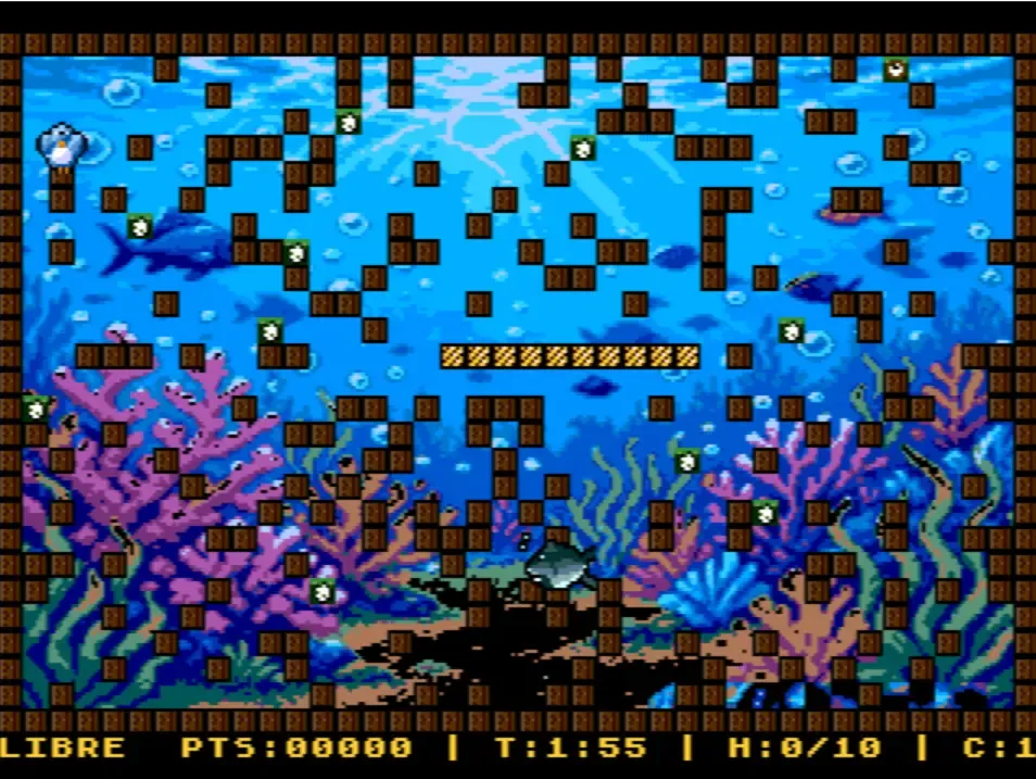 Fliki's Escape megadrive mundo marino pantalla