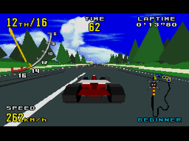 videojuego virtua racing sega megadrive